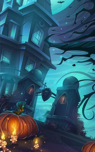 Vector background vreselijke Halloween — Stockvector