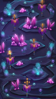 Kullanıcı arabirimi cristal bush ile kaydırma dikey mobil harita bir