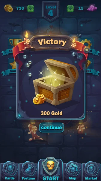 Canavar savaş GUI zafer pencere