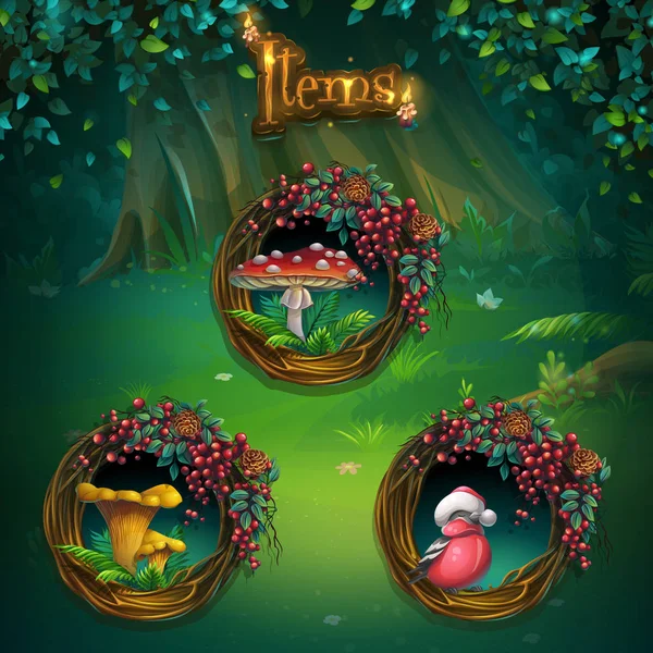 Karanlık Orman GUI için set öğeler