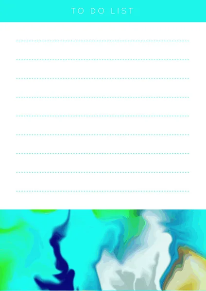 Vector Marble Planner Daily Planner Template Blank Printable Vertical Notebook — 스톡 벡터