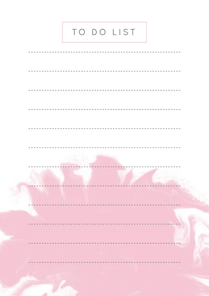 Vector Marble Planner Daily Planner Template Blank Printable Vertical Notebook — 스톡 벡터