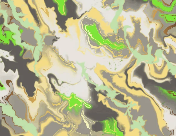 Golden Grey Yellow White Green Marble Abstraktní Vzor Moderní Originální — Stockový vektor