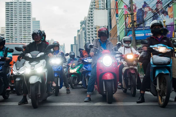 Bangkok Tayland 8.10.2019 Yoğun trafik