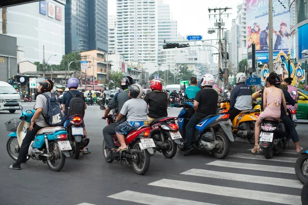 Bangkok Tayland 8.10.2019 Yoğun trafik