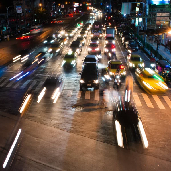 Bangkok Tayland 6.10.2019 Yoğun trafik