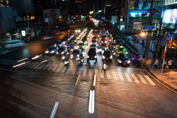 Bangkok Tayland 6.10.2019 Yoğun trafik