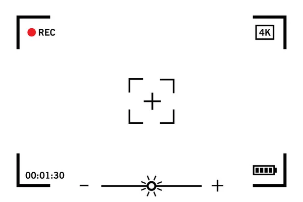 Moderne digitale videocamera matglas — Stockvector