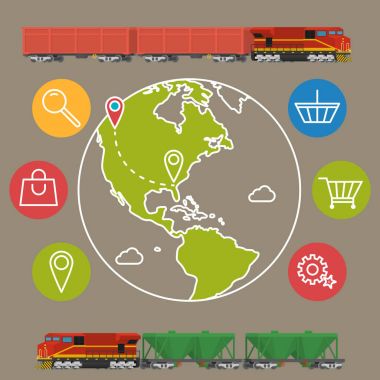 Teslimat hizmeti kavramı arka plan. Lojistik iş ve sanayi.