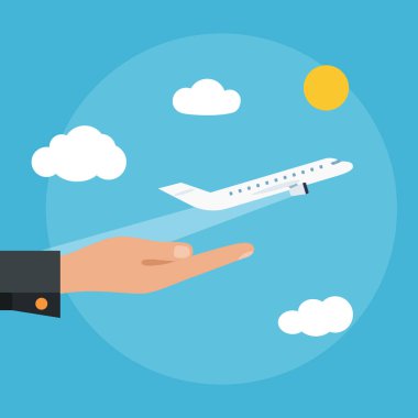 Avucunun uçak çıkartıyor.