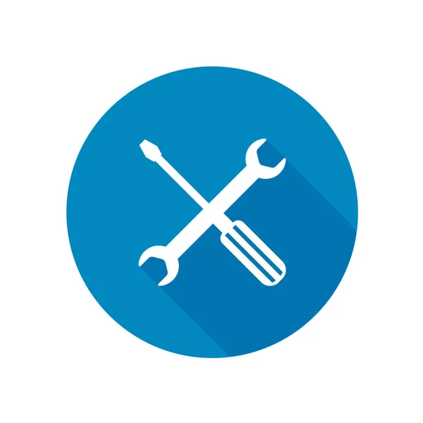 Wrench and screwdriver icon. — Stock Vector