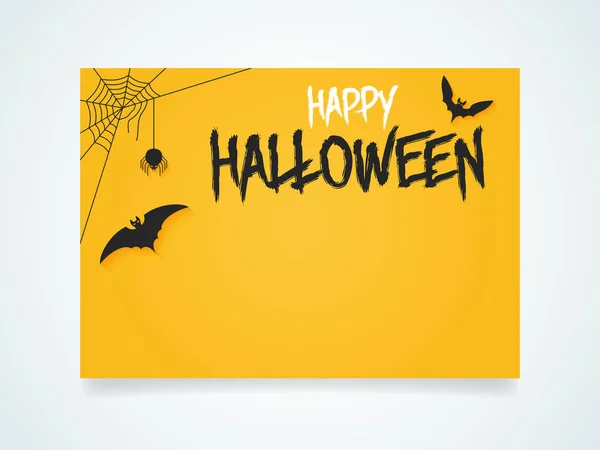 Feliz cartel de Halloween. Murciélago de Halloween bajo la luz de la luna . — Vector de stock