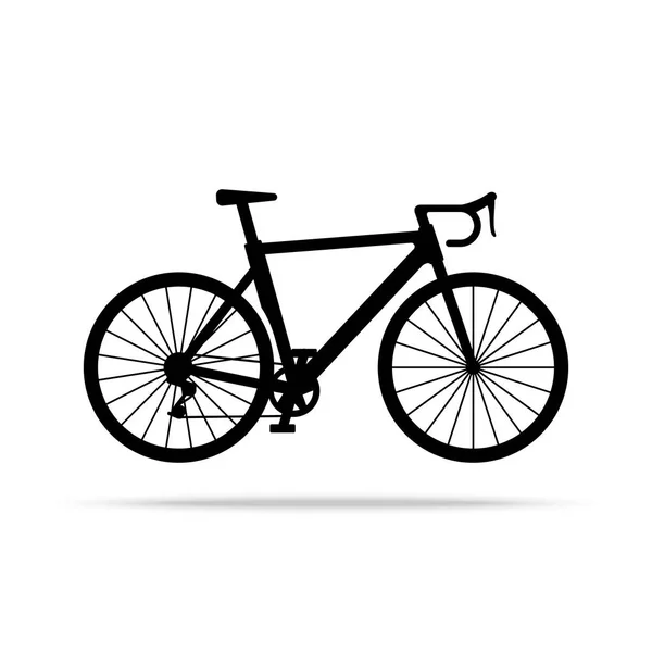 Fahrradsymbol. Fahrradvektor isoliert auf weißem Hintergrund. flache Vektordarstellung in schwarz. Folge 10 — Stockvektor