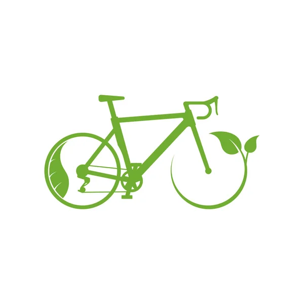 Ecologie vélo conduite icône vectorielle — Image vectorielle