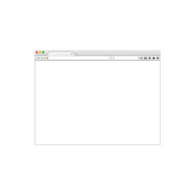 Web tarayıcı penceresi vektör çizim. Vektör düz stil