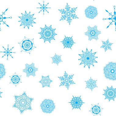 Kar taneleriyle kusursuz bir Noel deseni.