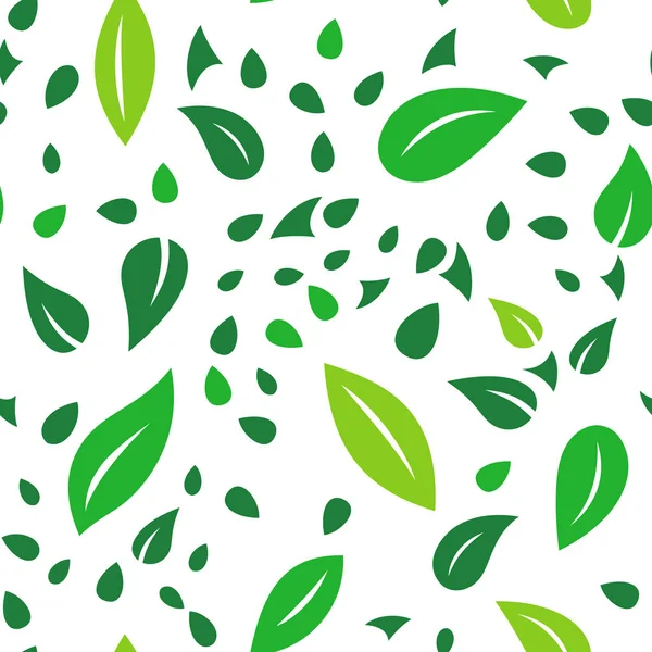 Patrón inconsútil hojas verdes . — Vector de stock