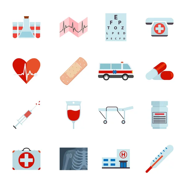 Conjunto de iconos médicos simples. Icono médico universal a utilizar para la interfaz de usuario web y móvil — Vector de stock