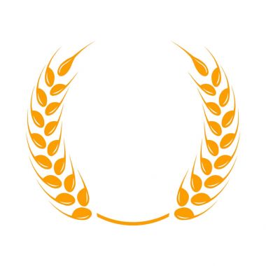 Altın defne çelengi - kazanan bir sembolü. Buğday kulakları simgesi.