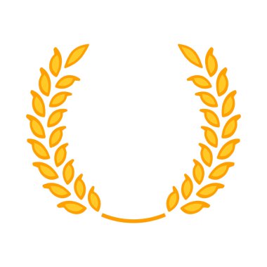 Altın defne çelengi - kazanan bir sembolü. Buğday kulakları simgesi.