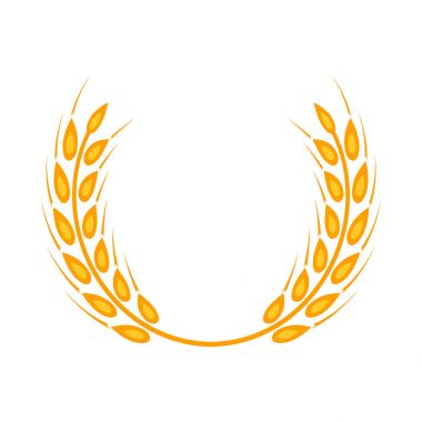 Altın defne çelengi - kazanan bir sembolü. Buğday kulakları simgesi.
