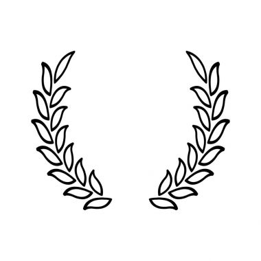Siyah defne çelengi - kazanan bir sembolü. Buğday kulakları simgesi.