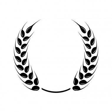 Siyah defne çelengi - kazanan bir sembolü. Buğday kulakları simgesi.