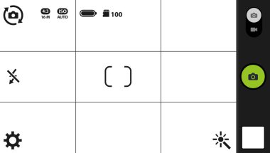 Modern smartphone kamera odaklama ekranı