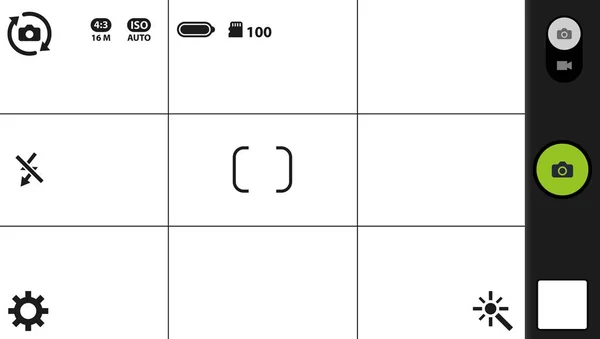 Pantalla de enfoque de cámara de smartphone moderno — Vector de stock