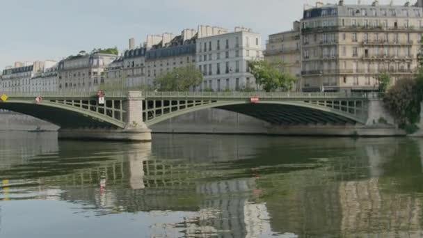 Pont Sully Zentrum Von Paris — Stockvideo