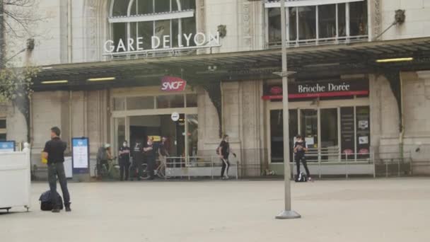 Gare Lyon Train Station Covid — Stock Video