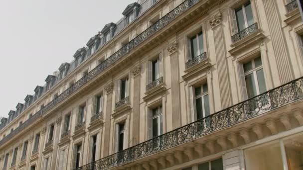 Various Shots Haussmann Paris Building — Stock Video