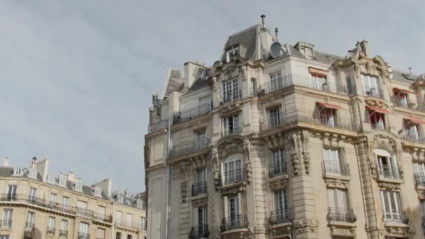 Vários Tiros Edifícios Haussmann Paris — Vídeo de Stock