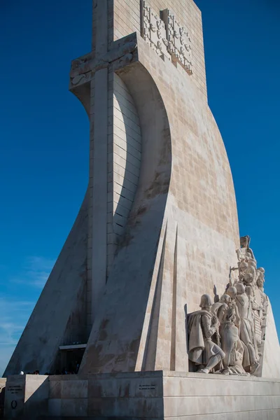Belm Tower Jernimos Kolostor Padro Dos Descobrimentos Lisszabon Portugália Legjelentősebb — Stock Fotó