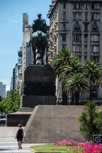 Dagligt Liv Centrum Montevideo Huvudstad Och Huvudstaden Uruguay Staden Riktigt — Stockfoto