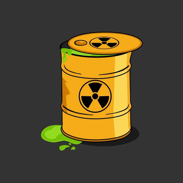 Токсичная Радиоактивная Нуклеарная Бочка — стоковое фото
