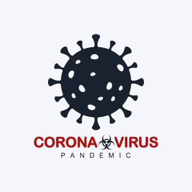 Coronavirus Sars-Covid-19 Biyolojik Tehlike Sembol Vektörü