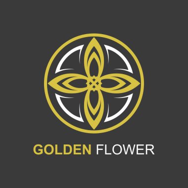 Lüks Çiçek Mandala Logo Sembol Vektörü