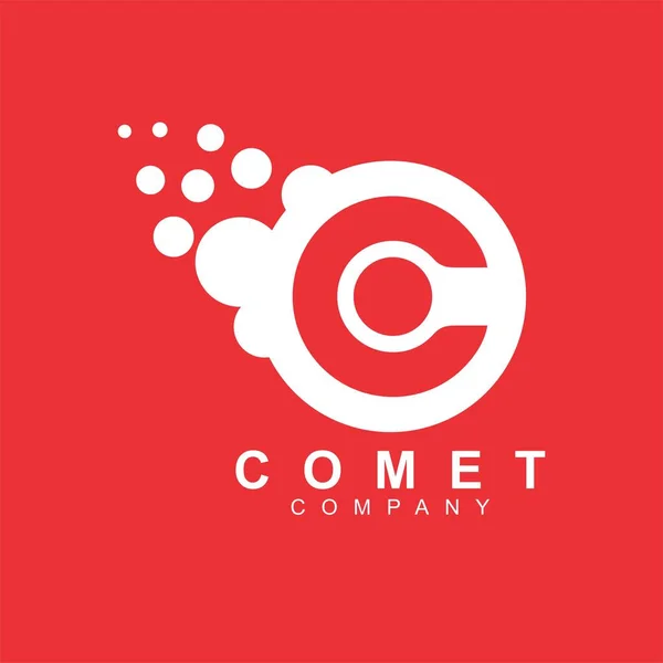 字母C彗星快速形状标志符号向量 — 图库矢量图片#