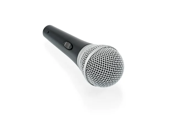 Beyaz bir arka plan üzerinde kablosuz mikrofon — Stok fotoğraf