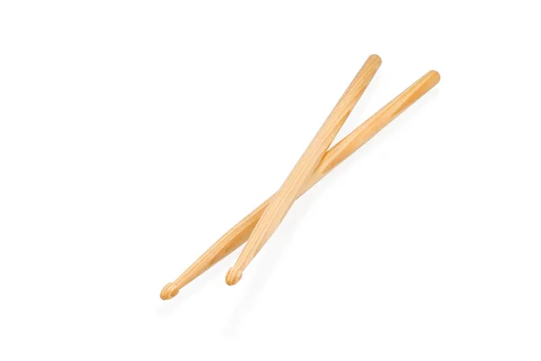 Two wooden drumsticks isolated — Stock Photo, Image
