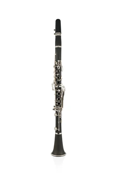 Black flute in the vertical position — Stock Photo, Image