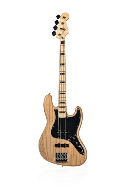 Elektrik ahşap bas gitar izole