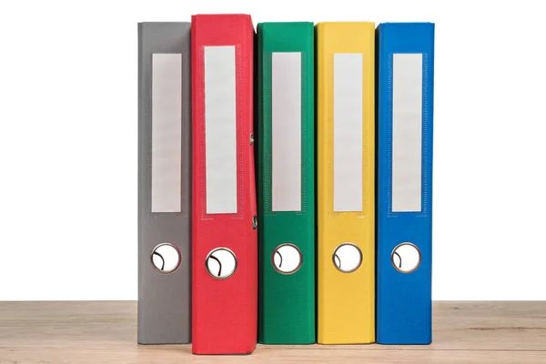 Colorful office folders as background — Stock Photo, Image