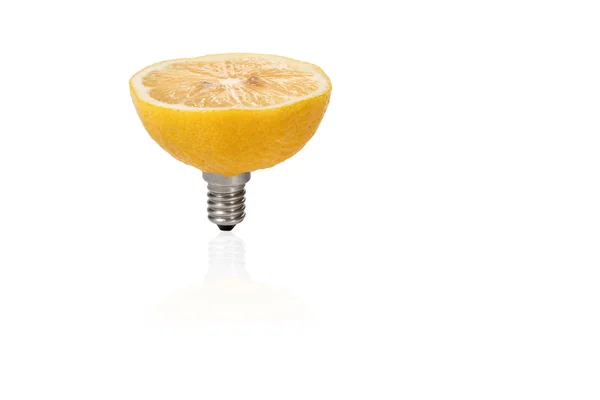 Bir lamba gibi yarım limon — Stok fotoğraf