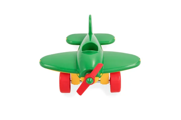 Leksak grön flygplan — Stockfoto