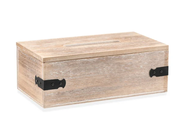 Caixa de madeira com fenda — Fotografia de Stock