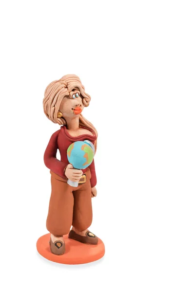 Figurine geography teacher — Stock Photo, Image