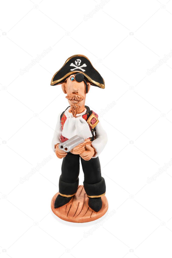 Clay figurine of a pirate