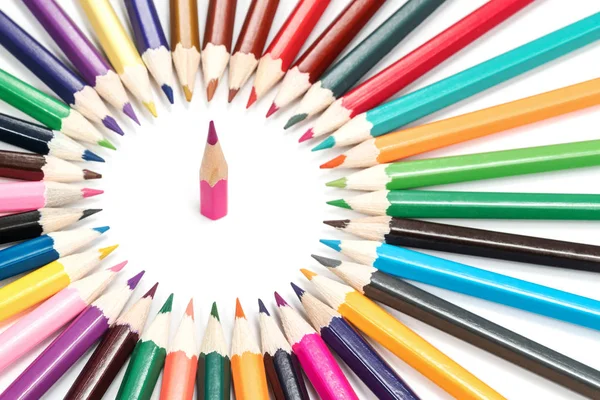 Small pencil in a circle — Stock Photo, Image